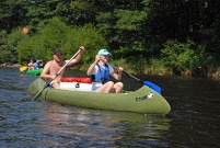 Canoeing on the Vltava river